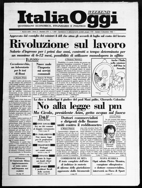 Italia oggi : quotidiano di economia finanza e politica